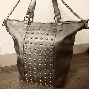 Steve Madden - Large Metallic Grey Purse